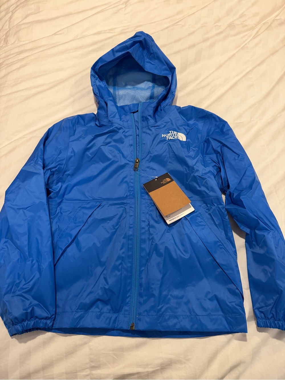The North Face Sonic Blue Rain Jacket with Hood